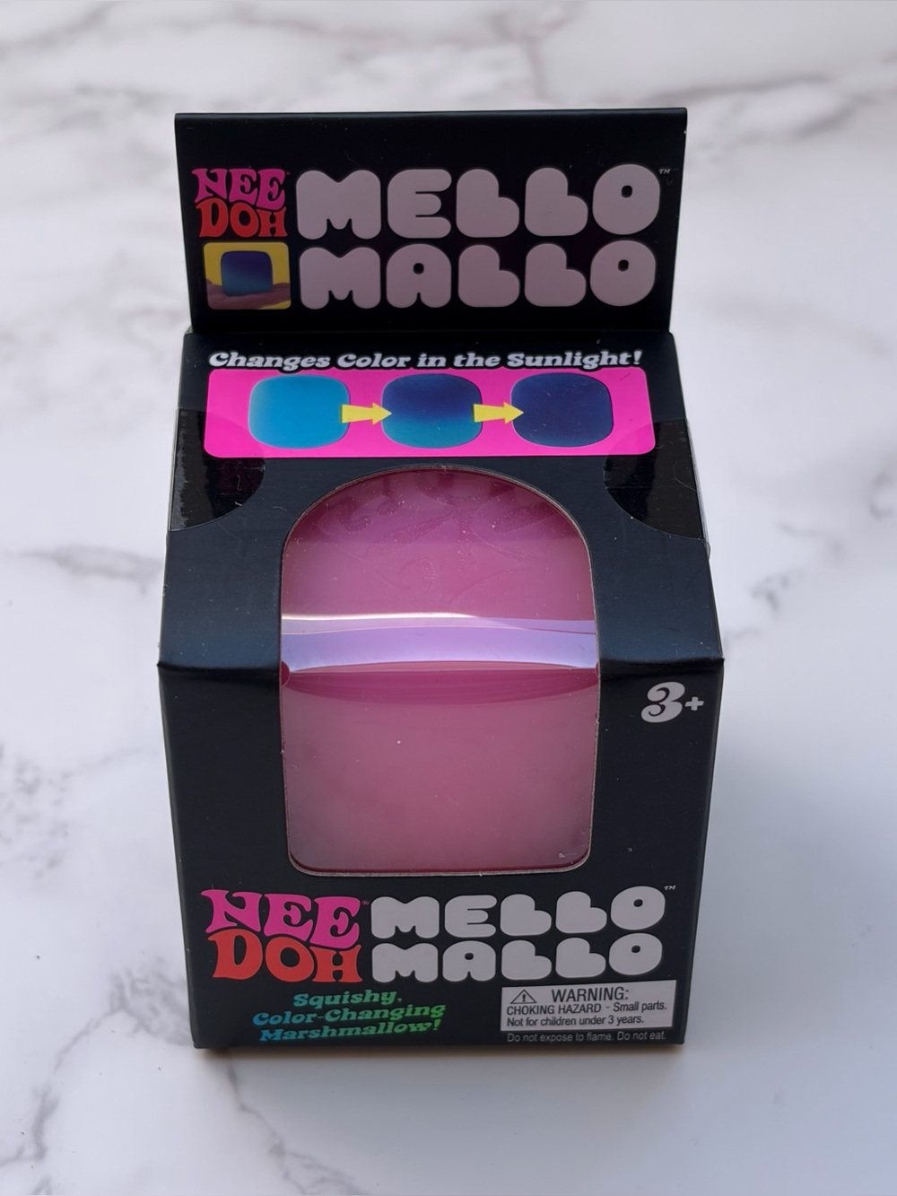 Schylling NeeDoh Mello Mallo Color Change Squishy Squeeze Viral Toy Nee Doh Pink